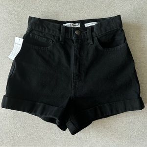 American Apparel Cuffed High-waist Shorts